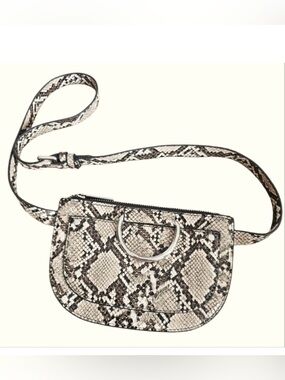 Zara snakeskin print belt bag